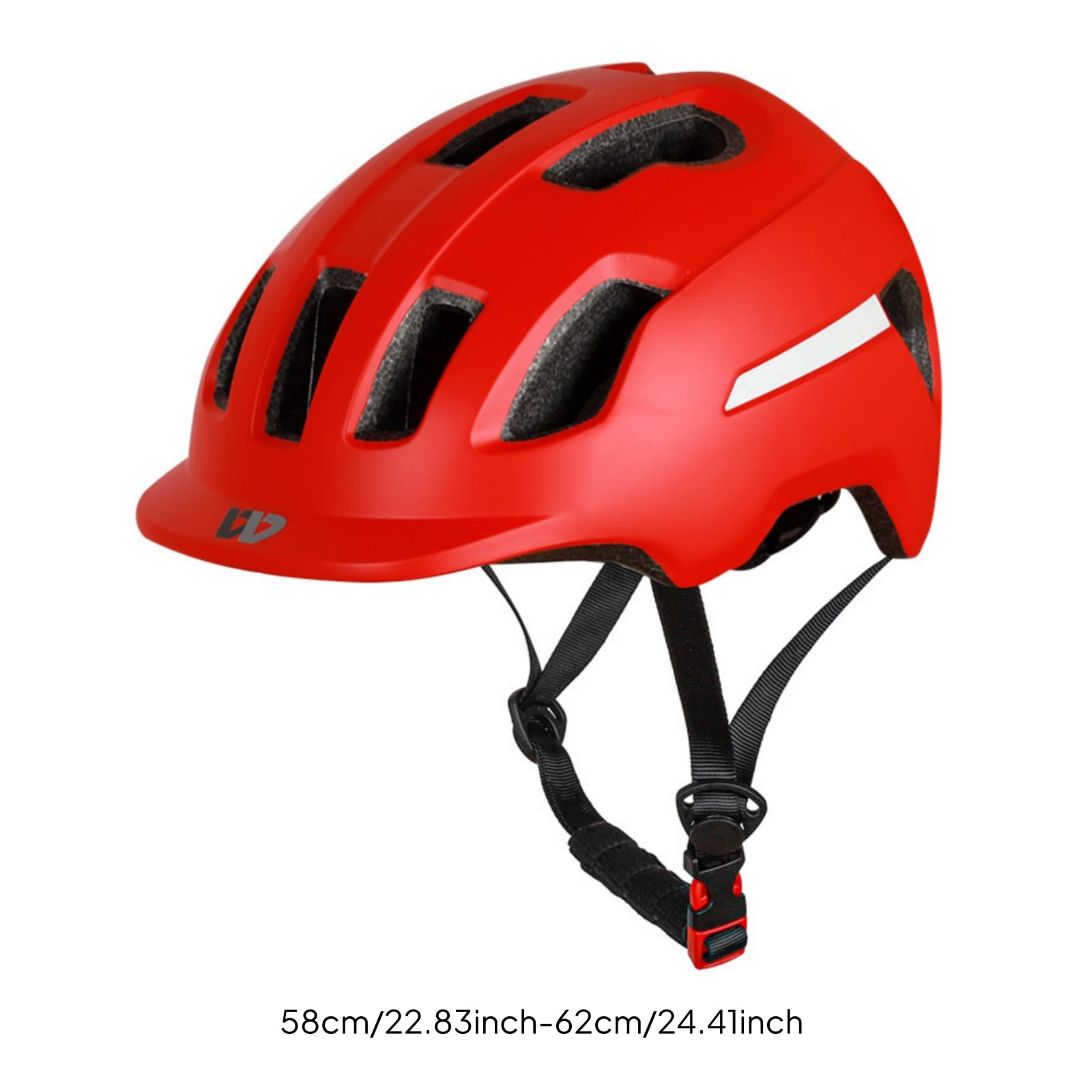 Casco da con Regolazione della Circonferenza Cranica con Chiusura Stabile con 12 di Sfiato con Rivestimento Interno Rimovibile E Lavabile con Strisce, Rosso