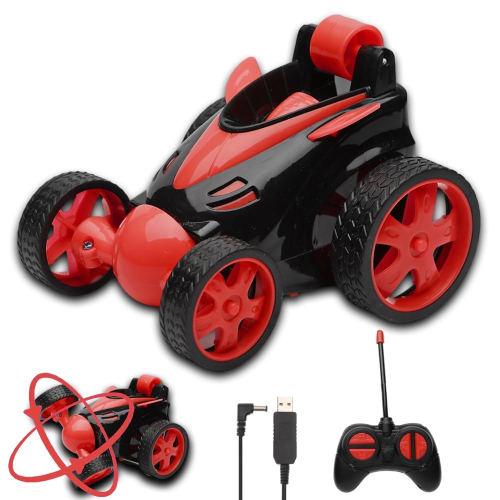 Rechargeable 360° Rotating & Rolling Small Stunt Car Toy with USB Cable & Remote Controller | Multi-Color, Power Source: Lithium Battery in Car (Included)-image-39