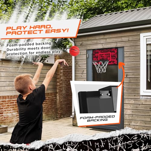 image for AND1 Mini Basketball Hoop: 18”x12” Pre-Assembled Portable Over The