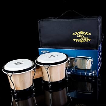 LPボンゴ（バッグ付) Amazon | Glory Bongo Drums 6インチと7インチ 木製打楽器