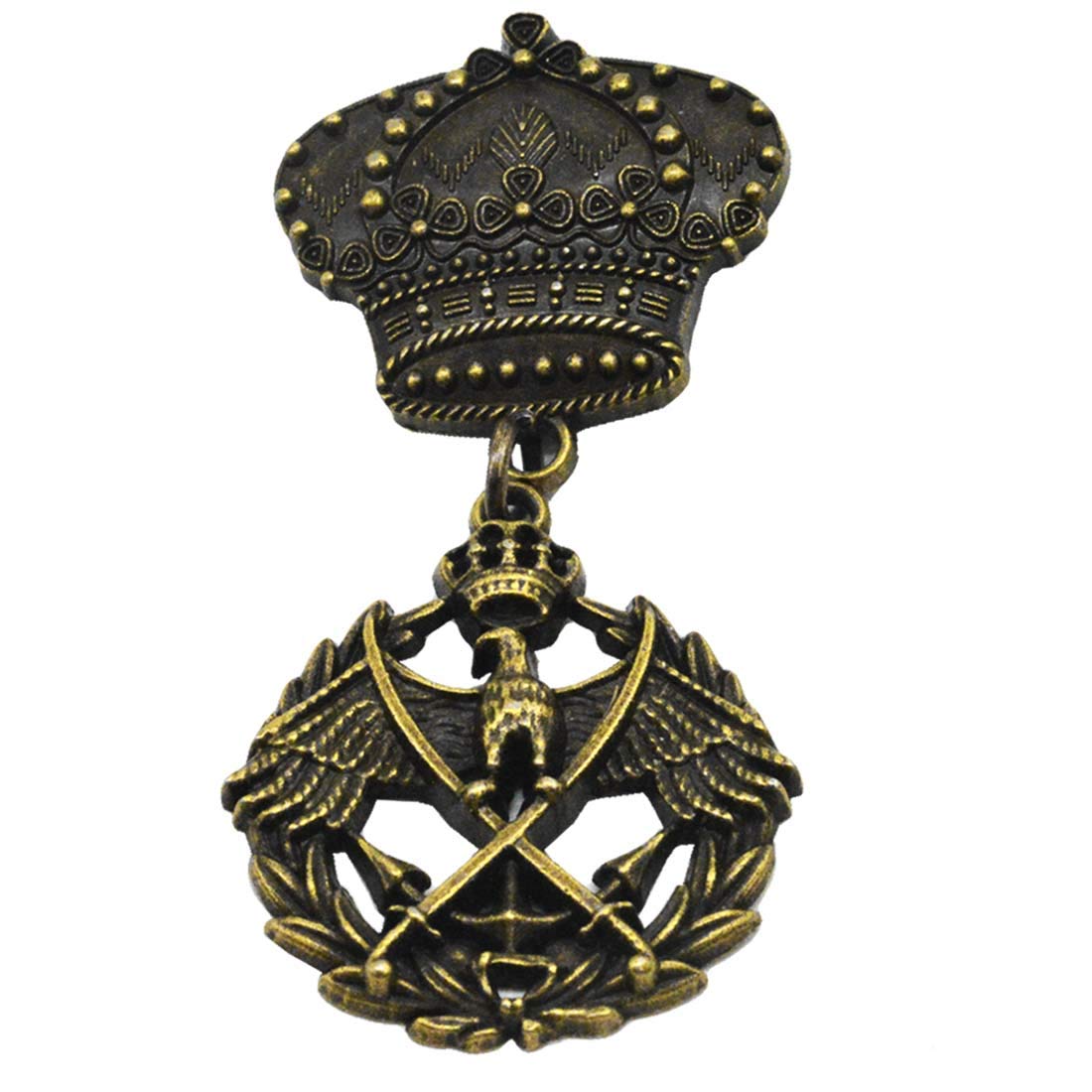 Bronze King's Crown Lapel Pin Bronze Bronze Brooch For Men And Boys