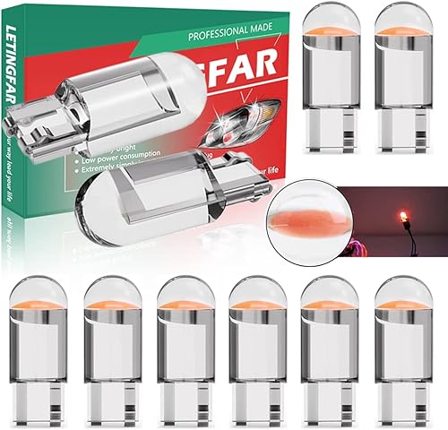 Miniatura 10 de TORYOR 194 - Bombilla LED blanca de 6000 K, paquete de 10, 168 2825 W5W T10, bombillas LED COB de repuesto, sin errores, para cúpula de automóvil,