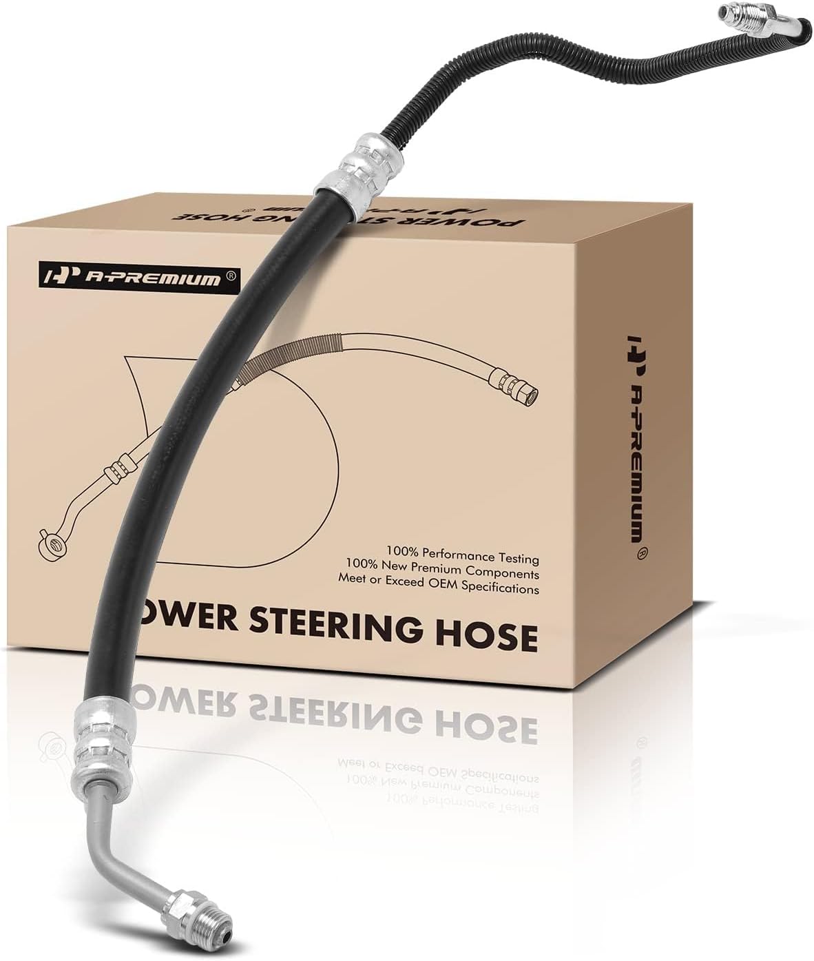 A-Premium Power Steering Pressure Hose Line Assembly Compatible with Ford F-150 1997-2003, F-150 Heritage, F-250, Expedition & Lincoln Navigator, 4.6L 5.4L, with O-ring, Pump To Rack