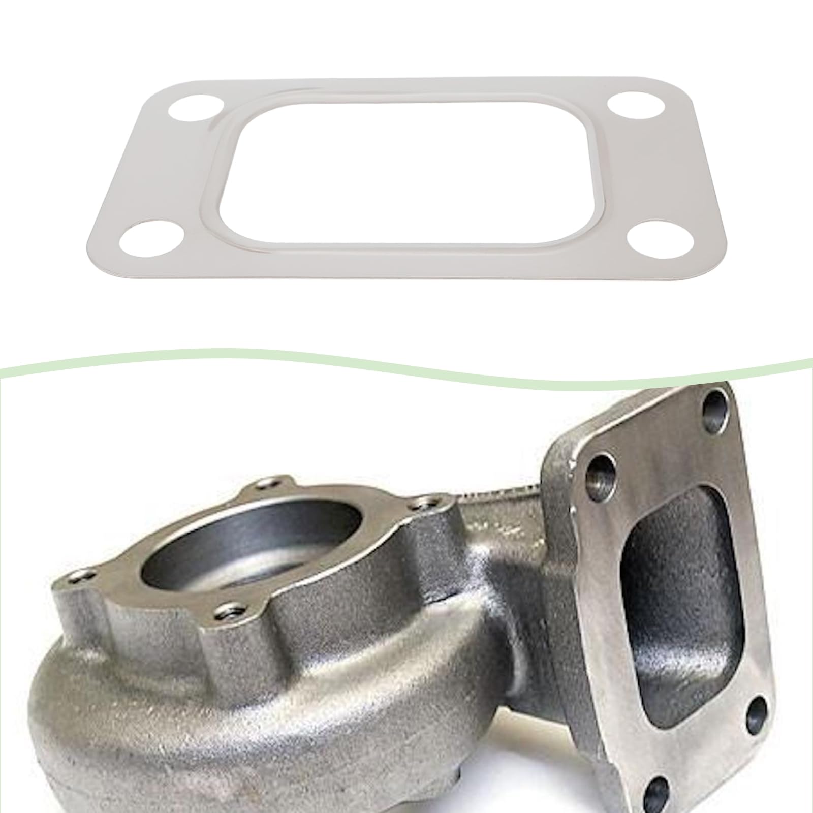 SG Store 2 Pezzi Guarnizione Collettore di Aspirazione Turbo 4 Fori Guarnizione Flangia in Acciaio Inossidabile T3 Metal Gt30 Gt35 T35 T38 Compatibile con Turbocompressore Garrett T3 Turbo Manifold