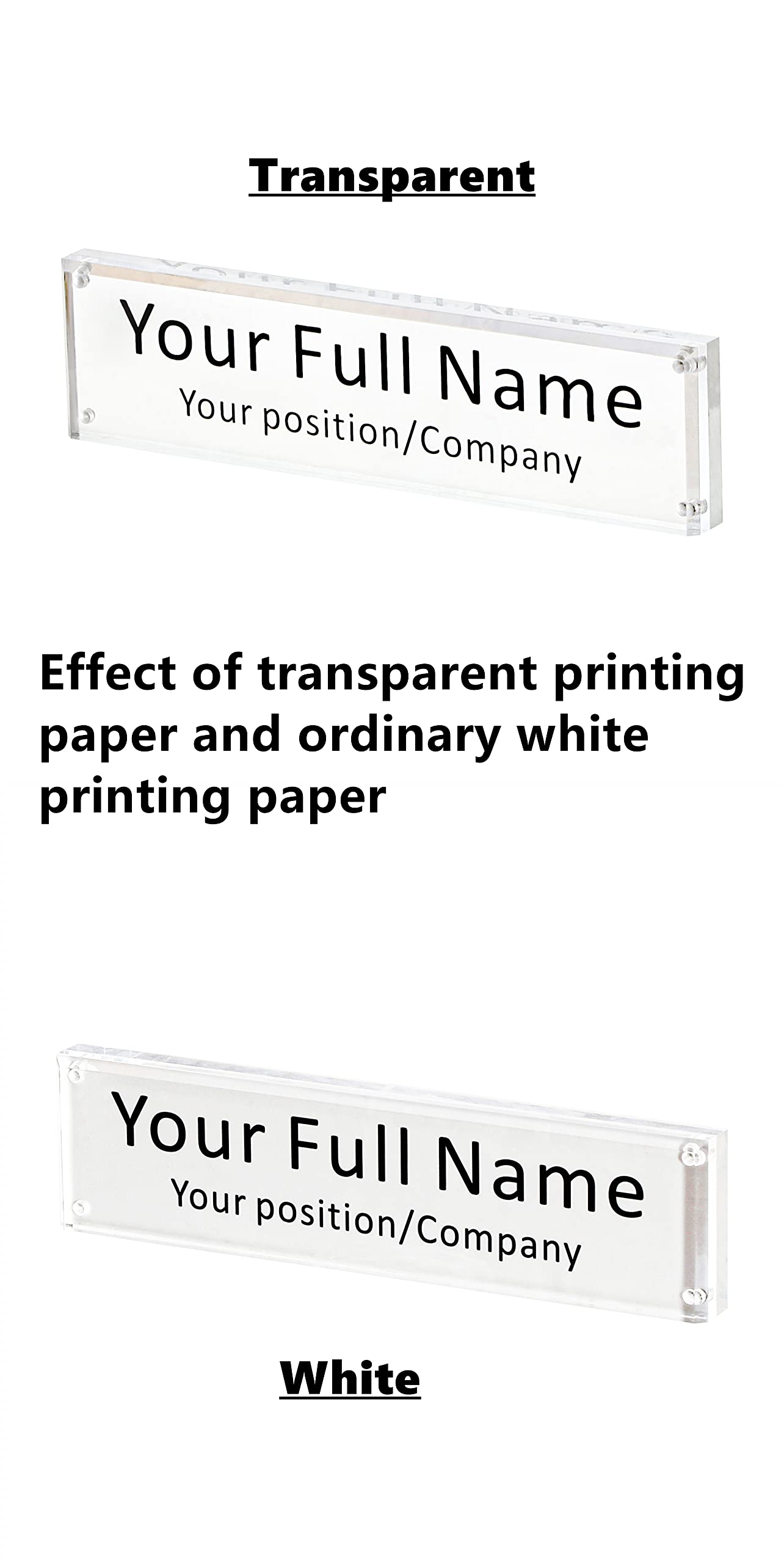 Acryl bureaunaambord, aangepaste naamwig, gepersonaliseerde acrylbureaunaam, aangepaste acryl bureau Executive gepersonaliseerde bureauplaat - België