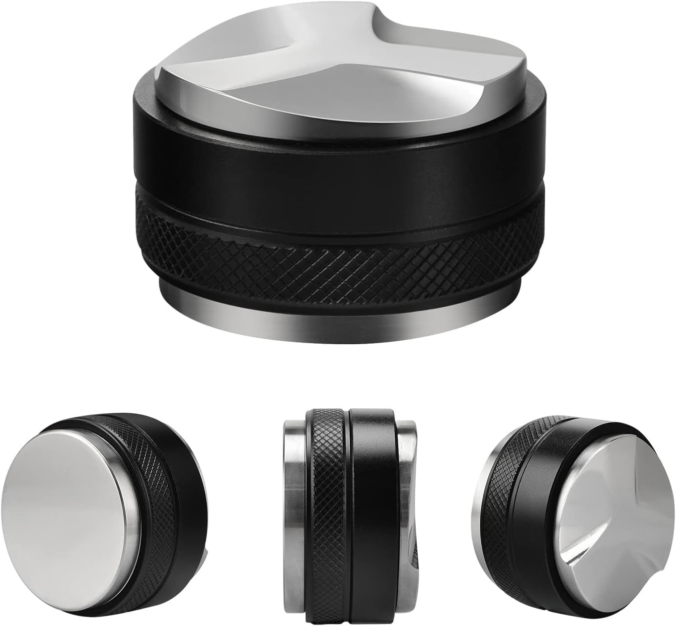 Little World 53mm Espresso Distributor & Tamper, Coffee Distributor Adjustable Height, Coffee Leveler Fits with Two-in-one Double-head and Flat-bottom Three Leaf for Macaroons Espresso Coffee