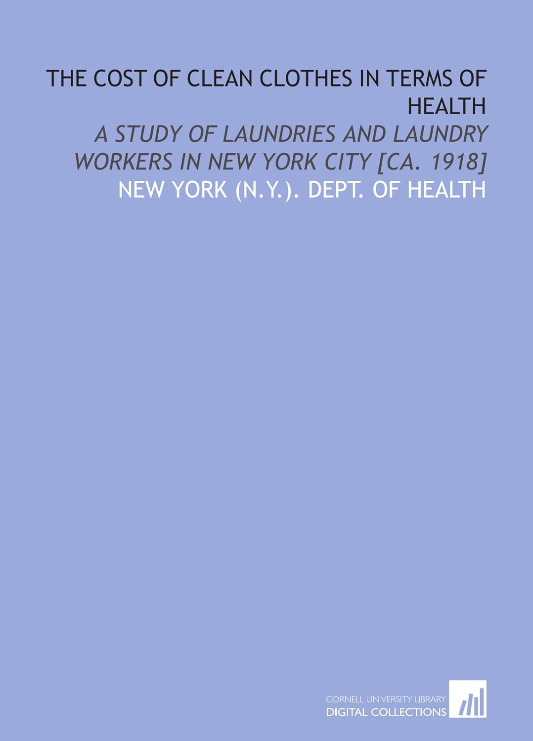The cost of clean clothes in terms of health a study of