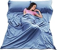 Vista 11 de Sleeping Bag Liner Ultralight Travel Sheet Dirt-Proof Camping Sheets Compact Hotel Sleeping-Sack for Outdoor Backpacking Hiking