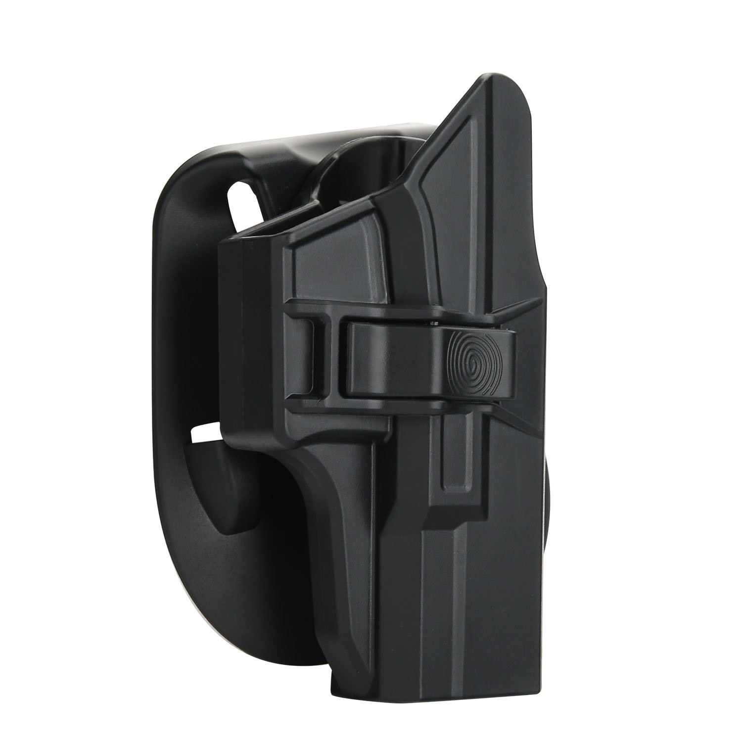efluky Fondina Glock Pistola Polimero Holster per Glock 19/23/32(Gen1-5), Glock 19X, Glock 45, Paddle 60° Regolabile Nero