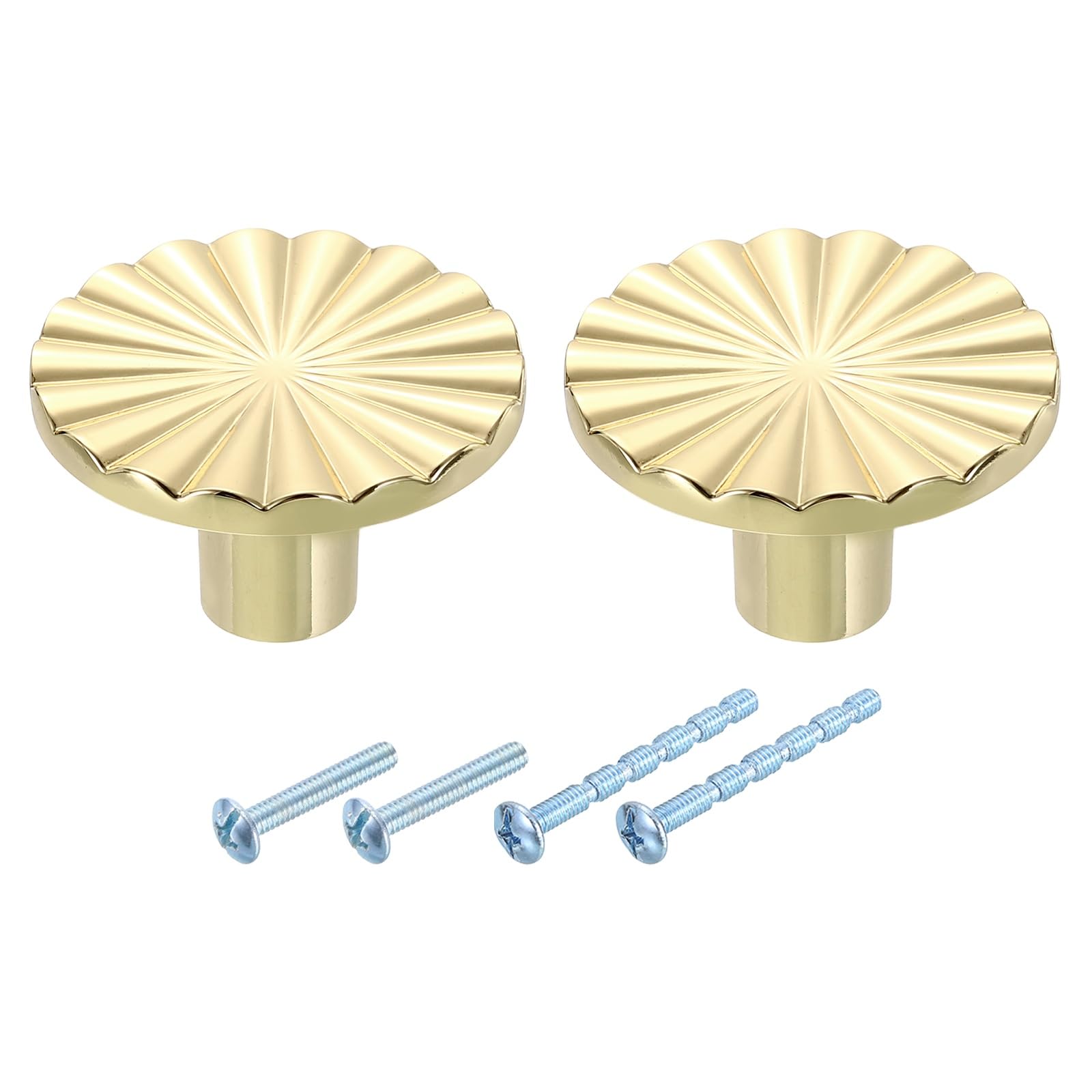 Boutons d'armoire ronds dorés 3,8 cm finition soignée pour mobilier chic et dressing