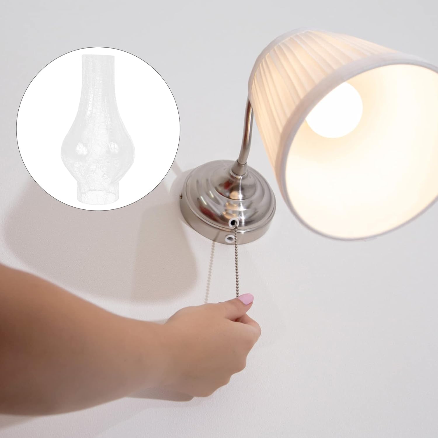 Kerosene Oil Lamps Shade: Glass Oil Lamp Globe Replacement - Transparent Retro Wall Light Shade for Indoor Use Home Decor