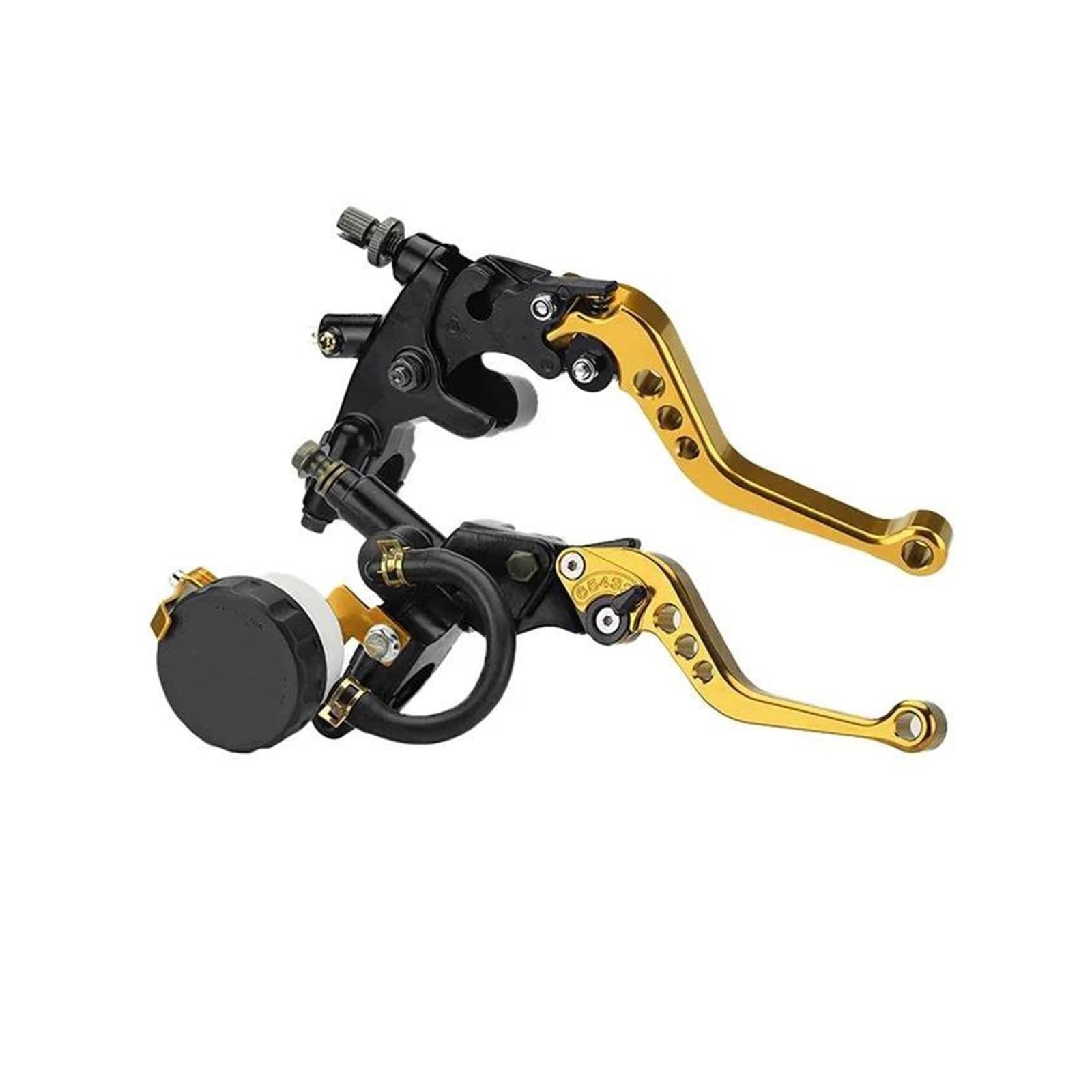 HONGSHIZI Handlebar Brake Clutch Lever Universal 7/8" 22mm CNC Aluminum Motorcyle Parts Brake Clutch Pump Lever Hydraulic Master Cylinder Brake Lever(Yellow)