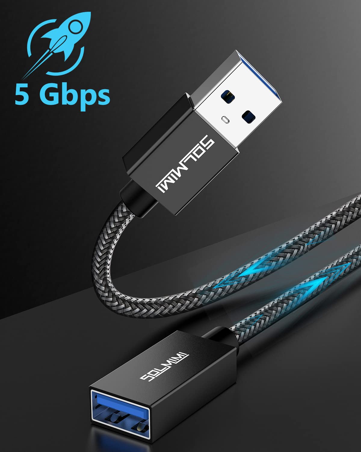 USB 3.0 Verlängerungskabel 1,2 M – A-Stecker Auf A-Buchse Für Festplatten, Drucker, Kamera & Mehr