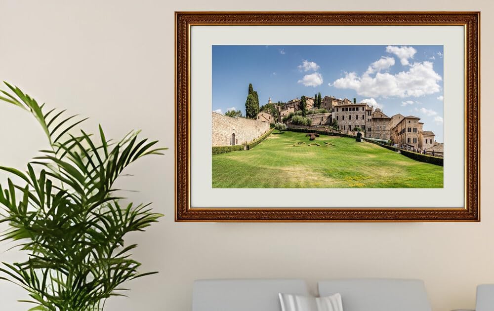 JVERF - JZZG08646 Panorama Italy Houses Umbria Perugia Assisi City| Self-Adhesive Painting | Frameless