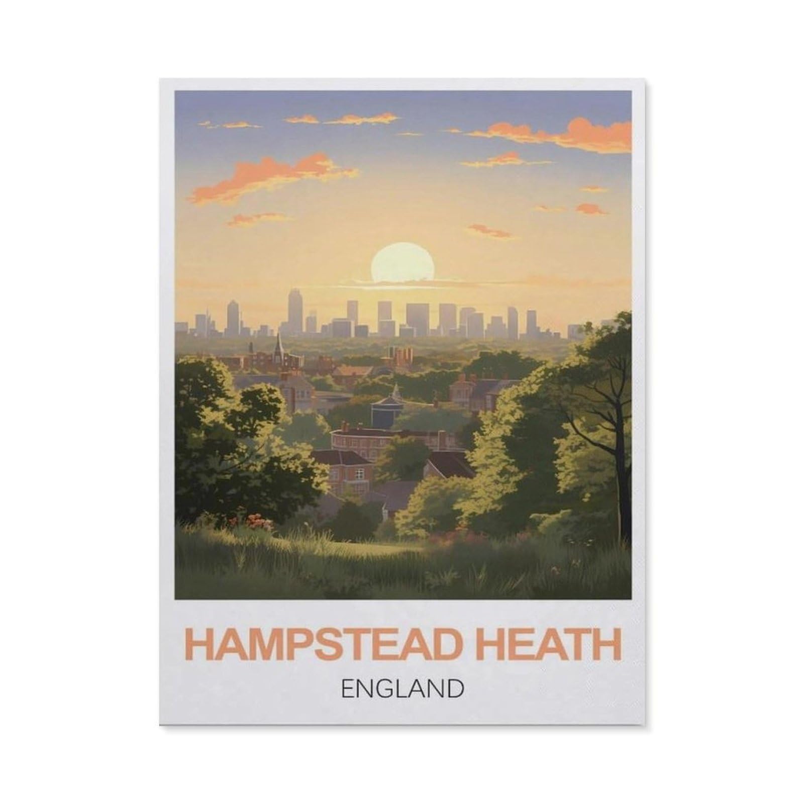BEAYODKP Diamond Painting Kits ，Hampstead Heath England（30 x 40 cm）