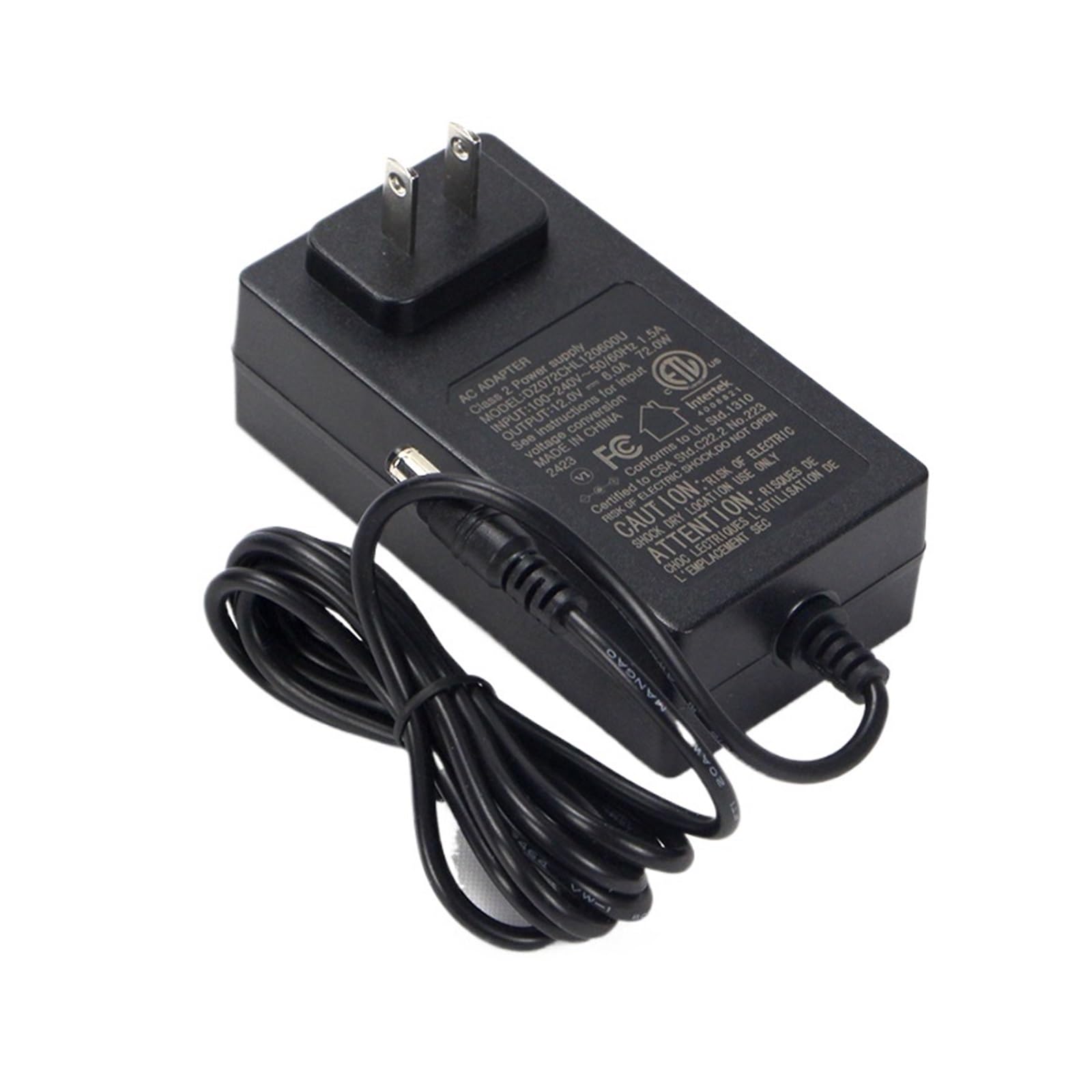 Adaptateur d'alimentation Universel 72 W 24 V 3 A DC 5,5 mm x 2,1-2,5 mm avec transformateur