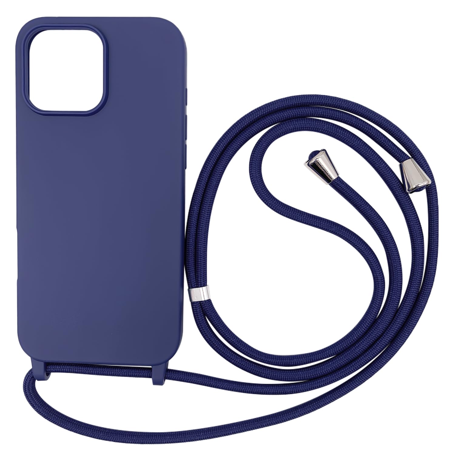 Funda Compatible con iPhone 16(6.1"),Ajustable Collar Correa de Cuello Cordón Cuerda Carcasa TPU Bumper Silicona Skin Caso para iPhone 16(6.1")-Rojo — view 43