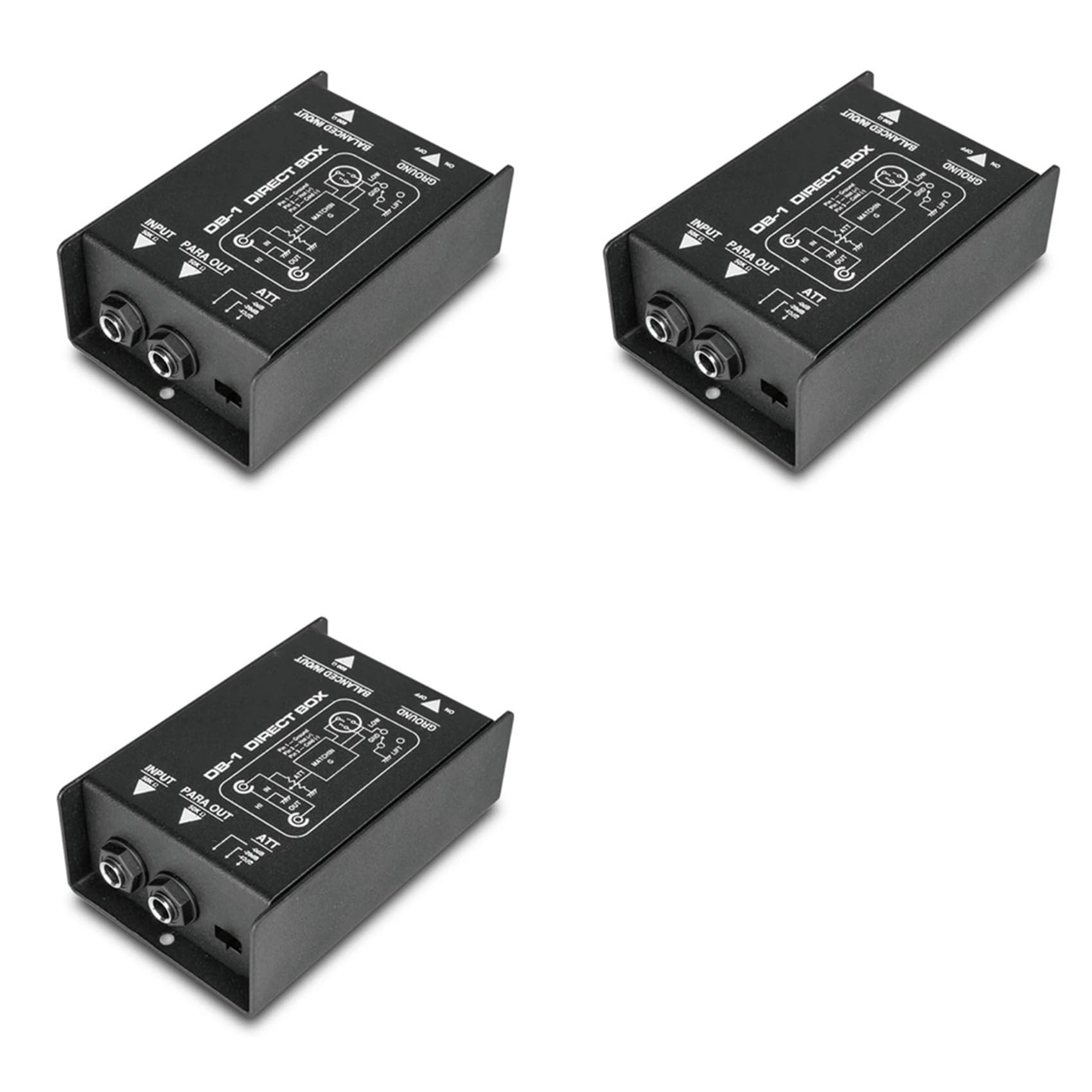 Boîte d'injection directe 3X pour brancher guitare et basse sur console - 8
