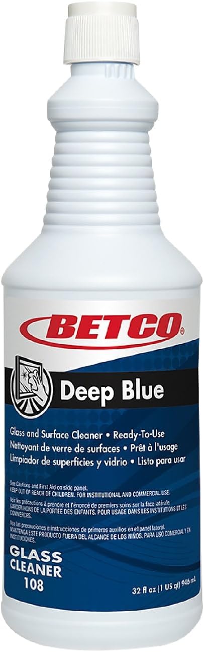 Betco Deep Blue Glass & Surface Cleaner RTU, 32 oz., 12/Carton (BET1081200)