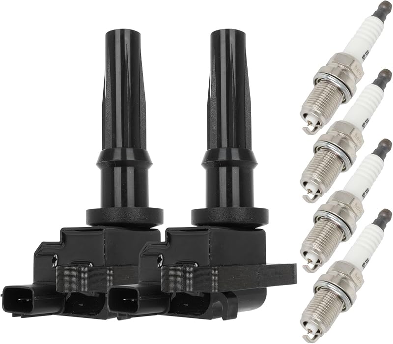 Bobinas de ignição e velas de ignição de irídio OCPTY para Kia Optima e Magentis 2.4L/L4 – Kit com 2 bobinas e 4 velas