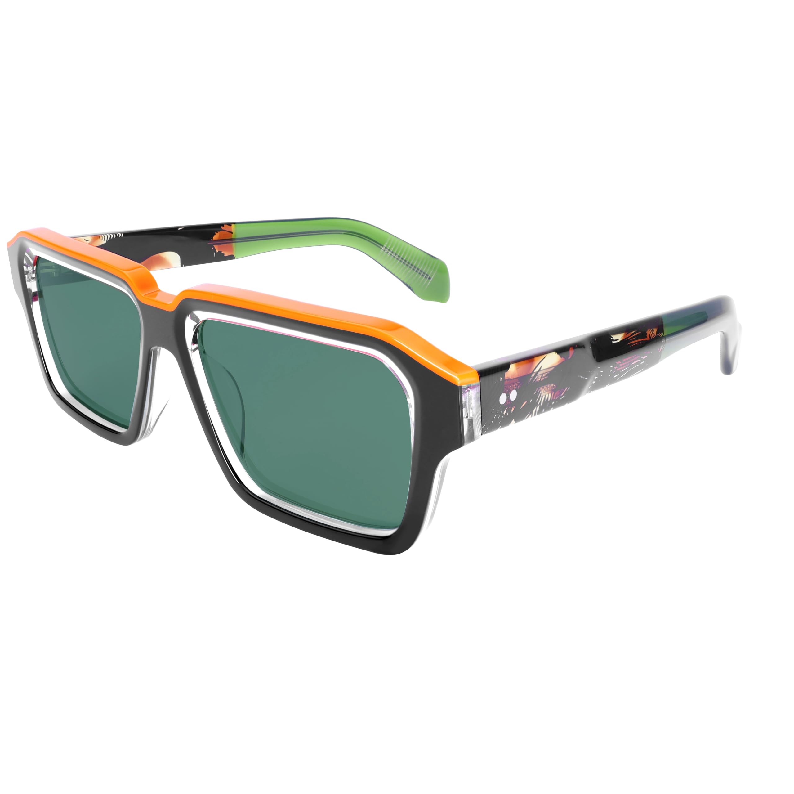 Uv400 - Gafas de sol polarizadas para mujer, estilo retro, acetato grueso
