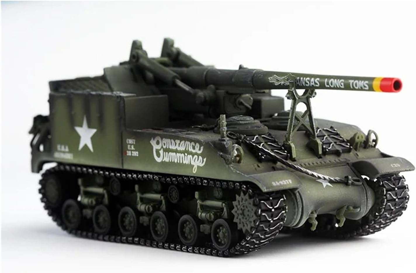 Realistic Tank 1:72 Scale for US 1953 M40 Track Tank Model Kit Static Die Casting Collectible Ornaments Static Tank Model