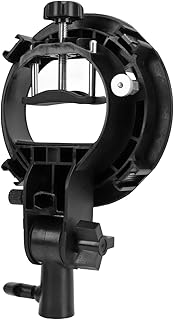 S Type Bracket Holder for Bowens Mount Holder, S Type Bracket Holder for Speedlite Flash Snoot Softbox Beauty Dish Reflector Umbrella
