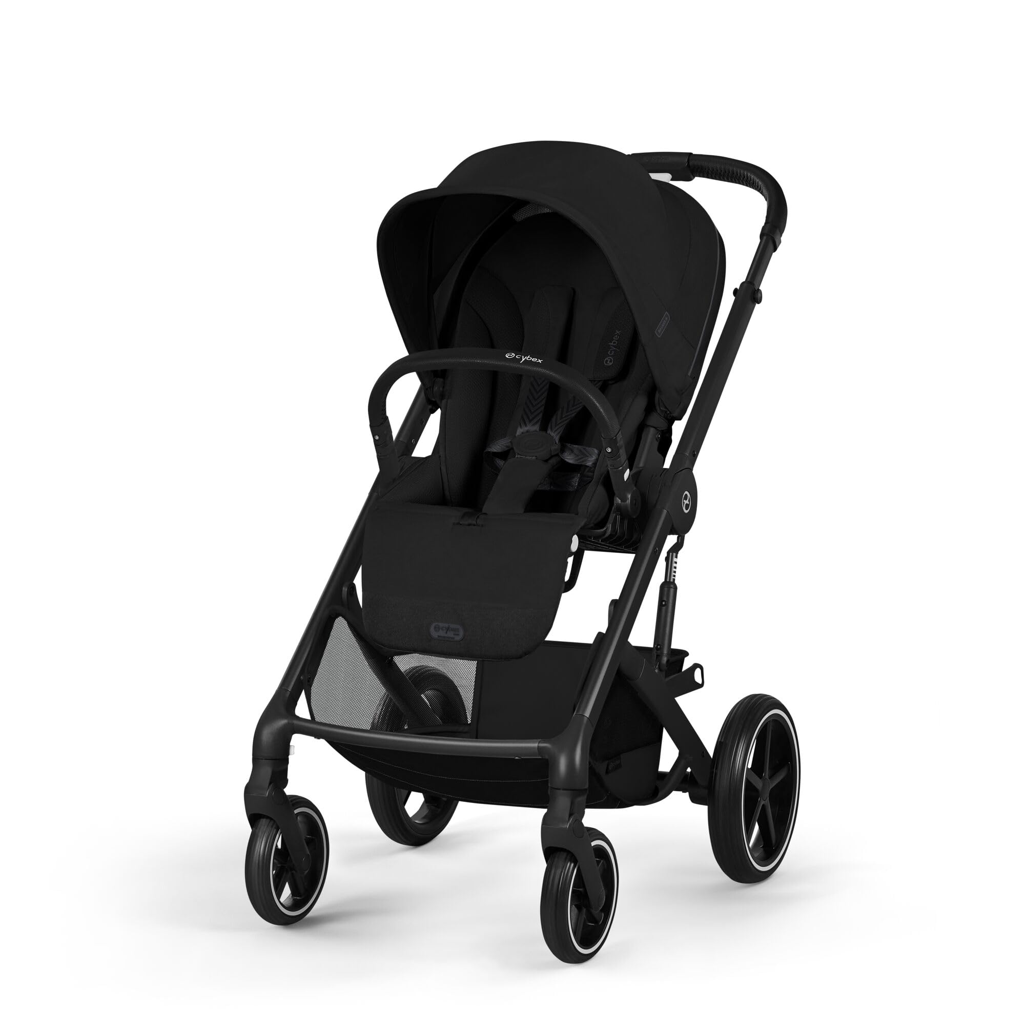 CYBEX Gold Poussette BALIOS S LUX, Moon Black | De la naissance à 4 ans, jusqu'à 22 kg max, système de voyage, position allongée ergonomique, roues tout-terrain