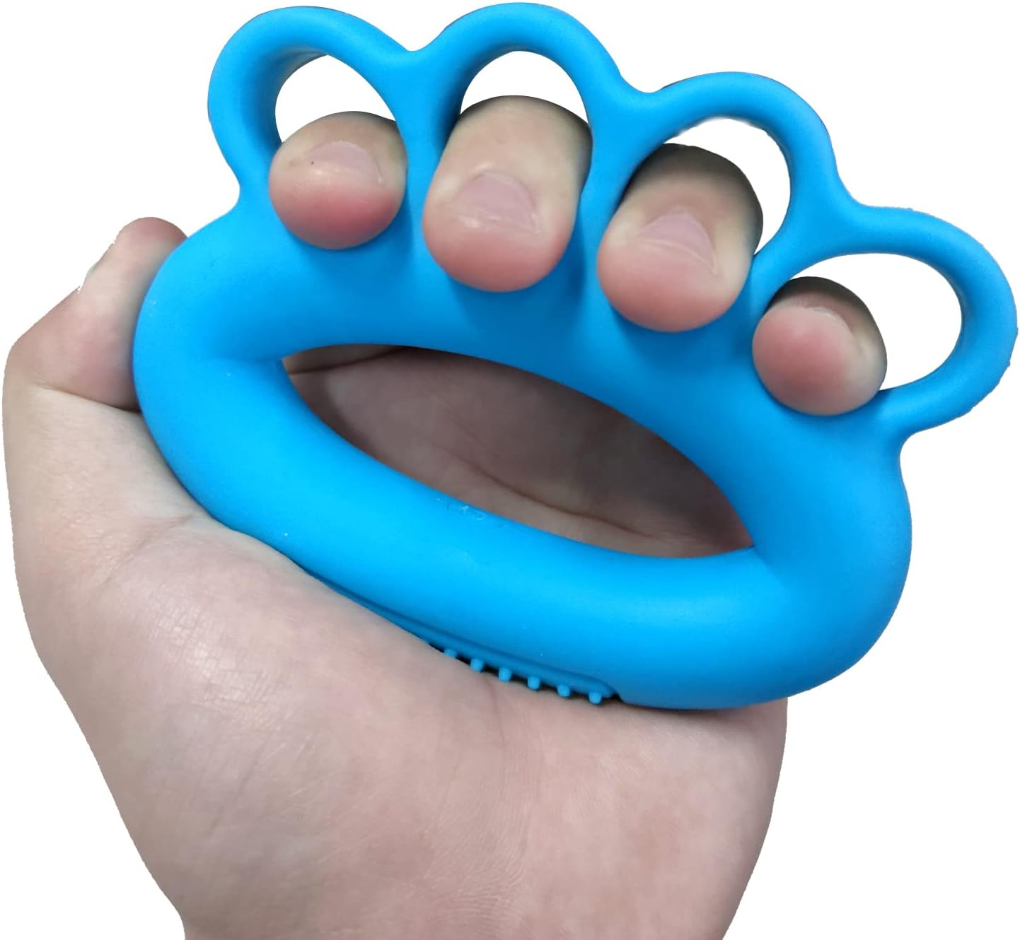 Jetisva 2pcs Hand Grip Strengthener, Silicone Stress Balls for Adults, Blue Hand Squeeze Exerciser, Finger Exerciser for Arthritis, Elderly People, Kids Hand Therapy and Training