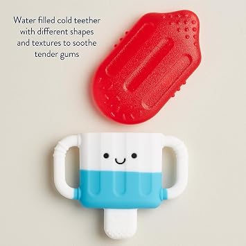 Itzy Ritzy Cold Teether, Water-Filled Textured Teething Toy (Hero Pop)