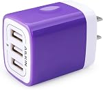 Wall Charger Plug, USB Charger Cube, AILKIN 3.1A 3-Muti Port USB Adapter Power Plug Charging Station Box Black Base for iPhone 15 14 13 12 11 Pro Max/SE/XR/XS/X, Samsung Galaxy Phones USB Charge Block