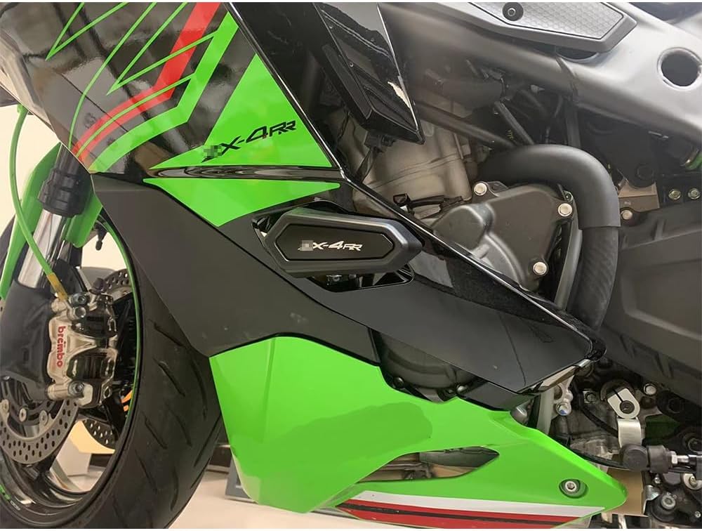 Motorcycle Engine Crash Protector Frame Slider Protector for ZX4R zx-4r ZX-4RRSE ZX-25R NINJA-4R（Black）