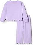 Amazon Essentials baby girls Aeub41054Scallop French Terry Pant & Top Set