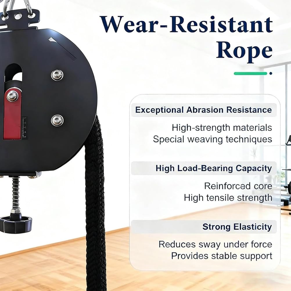 Portable Cable Pull System for Home Gym, Adjustable Resistance for Full Body Arm Back Training and Strength Training