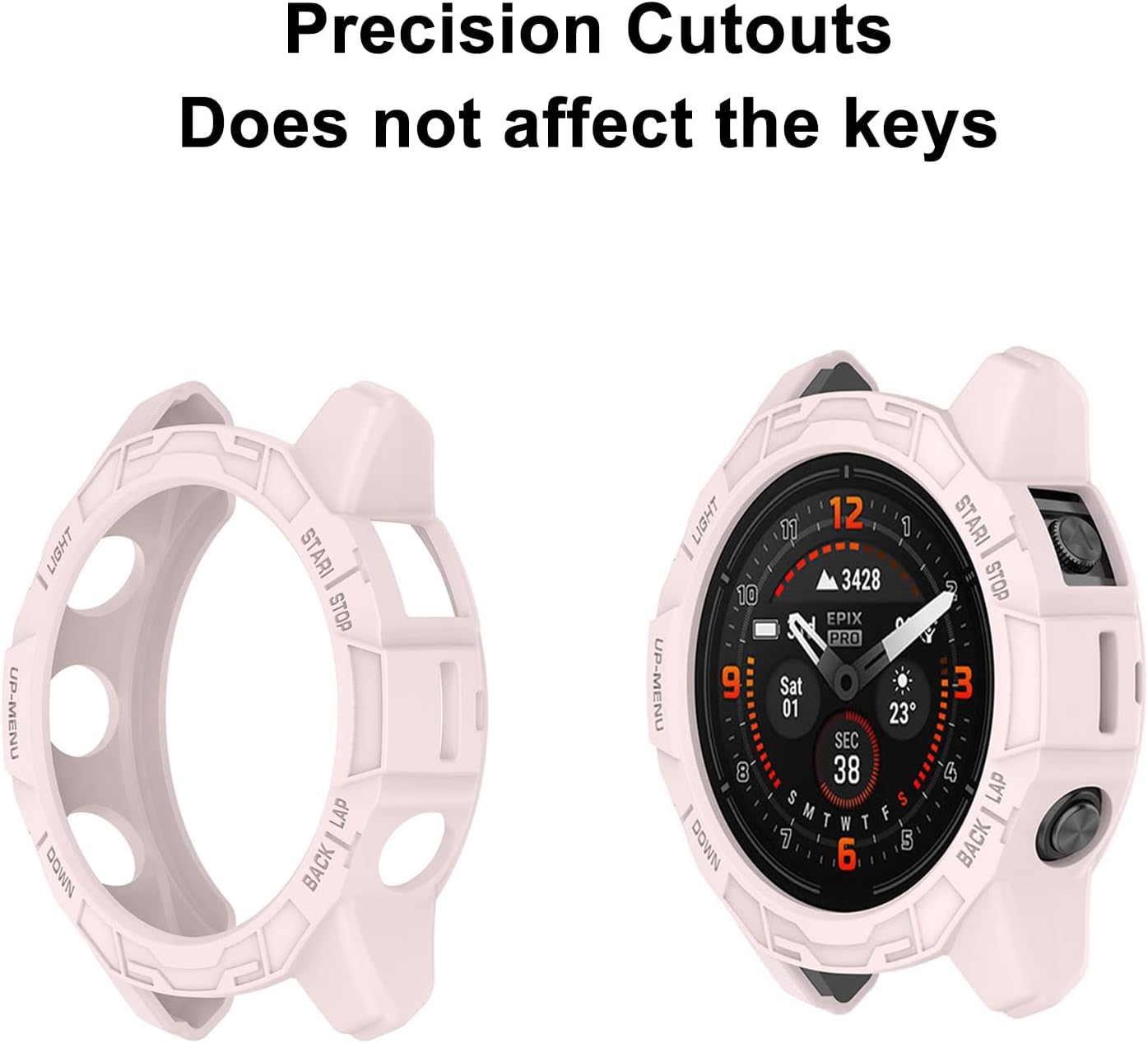 8 Pack Case Compatible for Garmin Fenix 8 AMOLED, Scratch-Resistance TPU Military Protection Rugged Cover Bumper for Garmin Fenix 8 51mm AMOLED Smartwatch Accessories