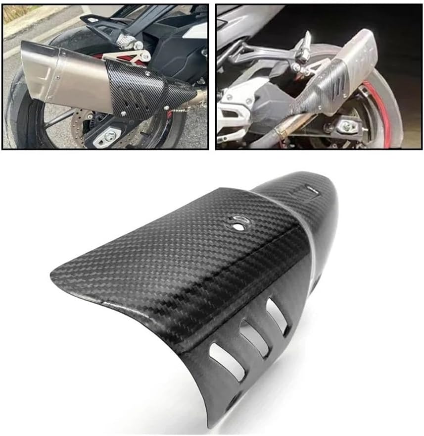 Motorcycle Carbon Fiber Exhaust Muffler Pipe Protector Heat Shield Guard for MT07 MT09 MT10 FZ10 R3 ZX4R ZX6R ZX4RR Z400 CBR5 Heat Shield Wraps