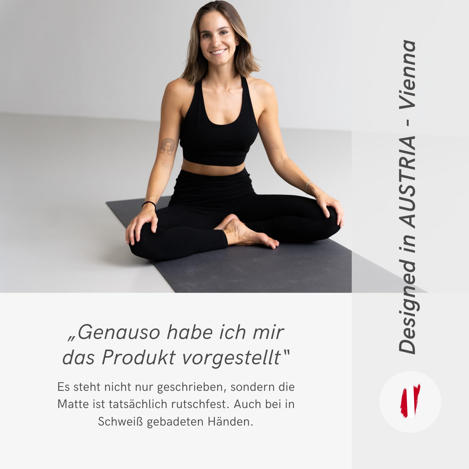 LOTUSCRAFTS® Yogamatte rutschfest, universell nutzbar als Trainingsmatte, Sportmatte, Gymnastikmatte, Fitnessmatte, Pilates Matte, Matte Sport, Yoga Matte MUDRA PRO