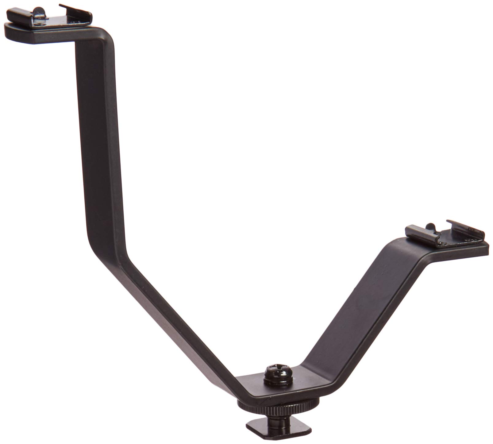Polaroid V - Shaped Dual Camera & Camcorder Bracket With 2 Standard Shoe Mounts (Attach At Same Time Microphones, Lights, Flash, Monitors etc)