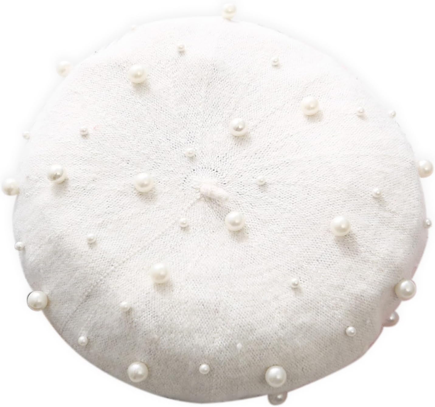 Women Beret Pearl Elegant Sweet Artist French Style Beret Beanie Cap