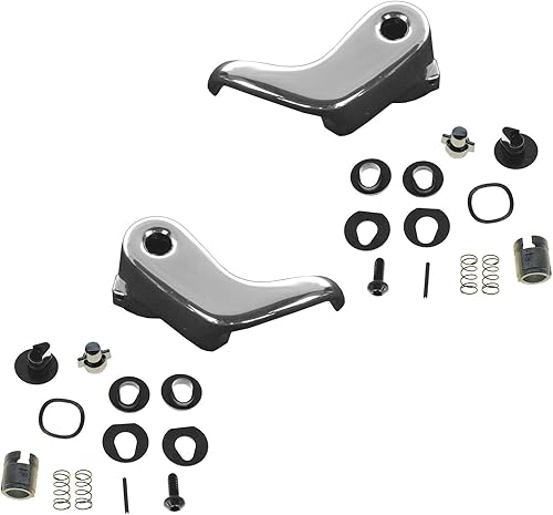 TRQ Paire de poignées de fenêtre chromées compatibles avec Chevrolet GMC Blazer 