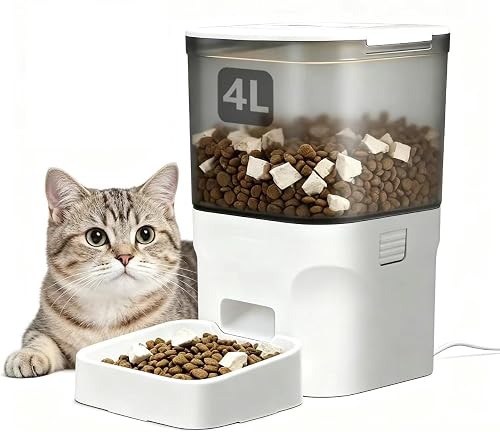 HIFAY ATX4 Automatic Cat Feeder 4L Timed Dry Food Dispenser with Power Outage Protection for Cats and Dogs HIFAY ATX4 Automatic Cat Feeder 4L Timed Dry Food Dispenser with Power Outage Protection for Cats and Dogs