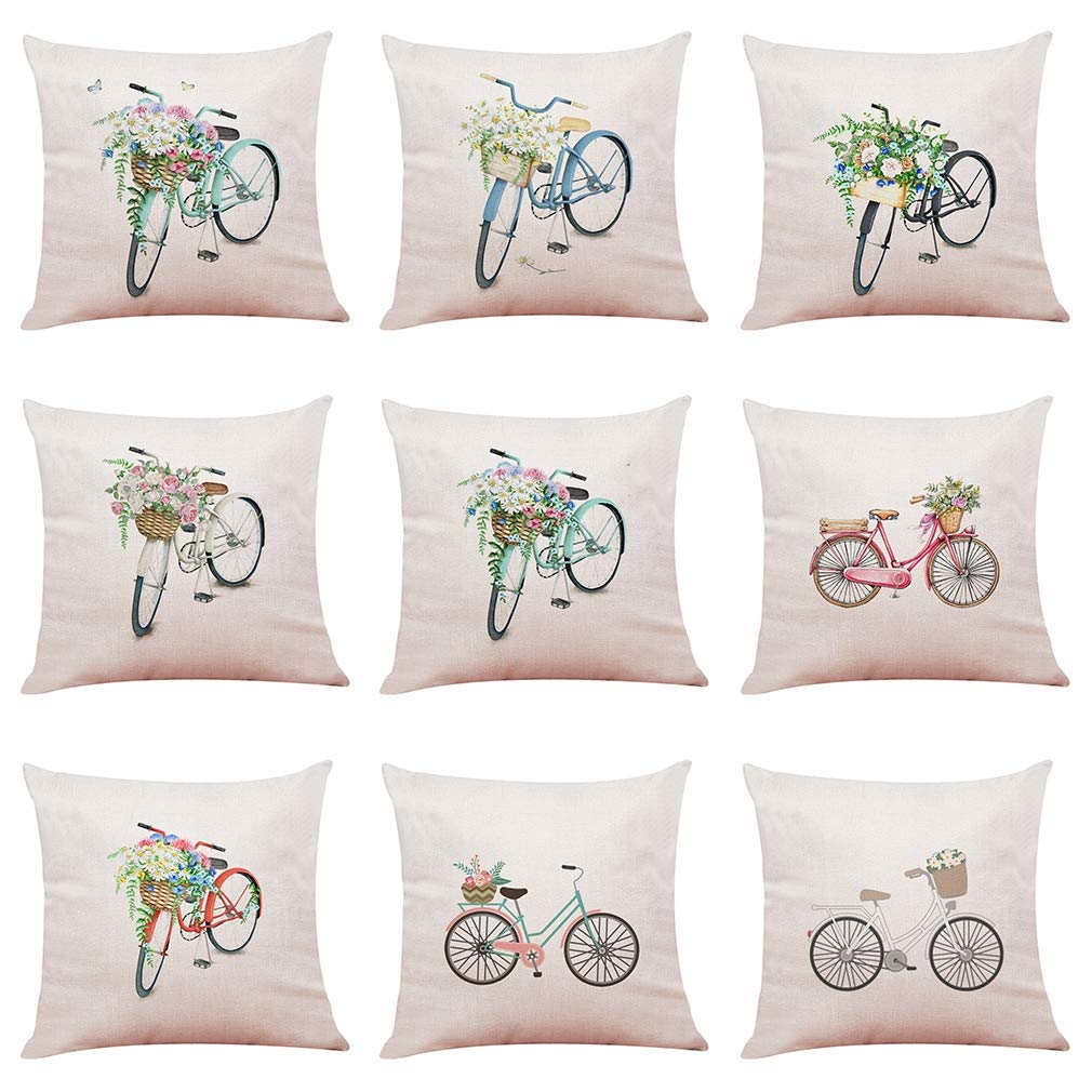 Funda De Cojín Funda De Almohada Cuadrada Decoración del Hogar Funda De Almohada para Sala De Estar, Sofá, Dormitorio, Automóvil, Decoración del Hogar 9 Pack (45 * 45 Cm)