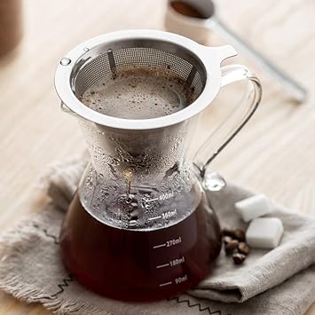 Paperless Stainless Steel Coffee Filtering Tool, Fast Filting Coffee Filter, Coffee Shop for Drip Coffee