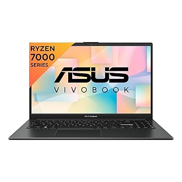 ASUS Vivobook Go 15, AMD Ryzen 3 7320U Thin & Light Laptop(AMD Radeon iGPU/8GB RAM/512GB SSD/FHD/15.6"/60Hz/Windows 11/M365 Basic (1Year)*/Office Home 2024/Mixed Black/1.63 Kg) E1504FA-NJ130WS