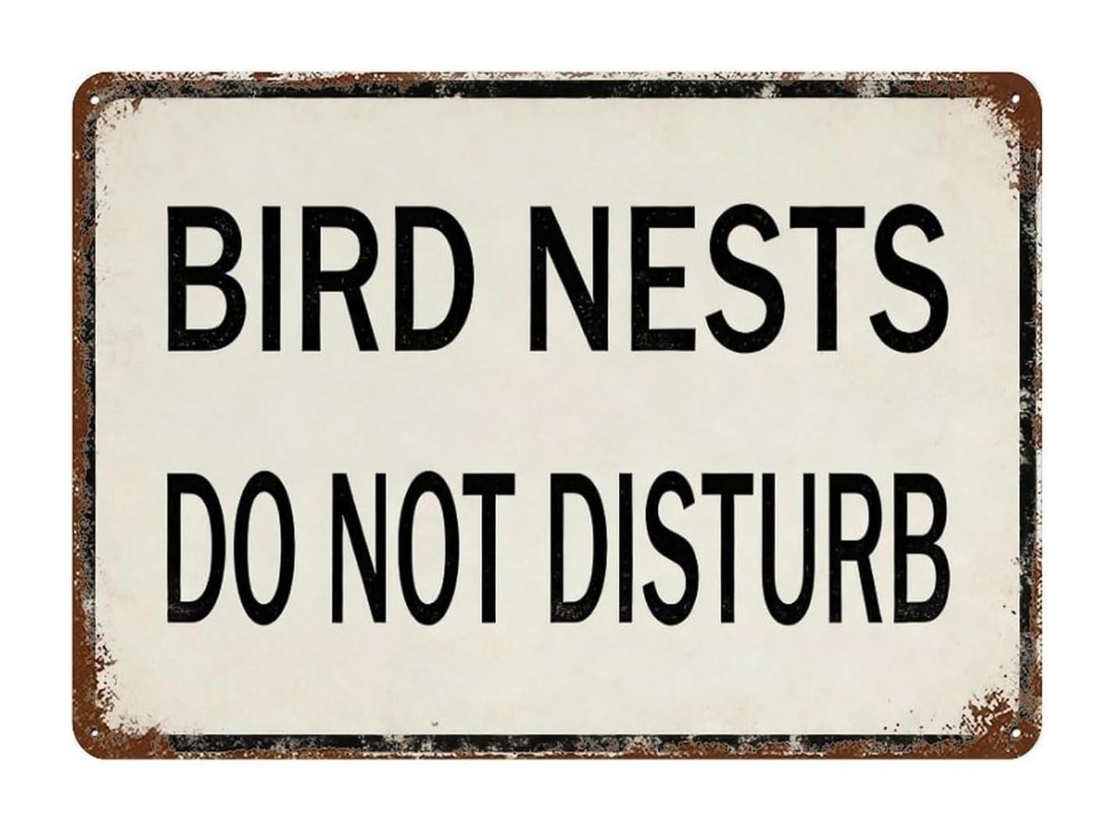 FNYUVNFAF Vintage Metal Sign Bird Nests Do Not Disturb Rustic Tin Garden Plaque Outdoor Yard Art for Wildlife Garden or Patio 8 X 12 inch