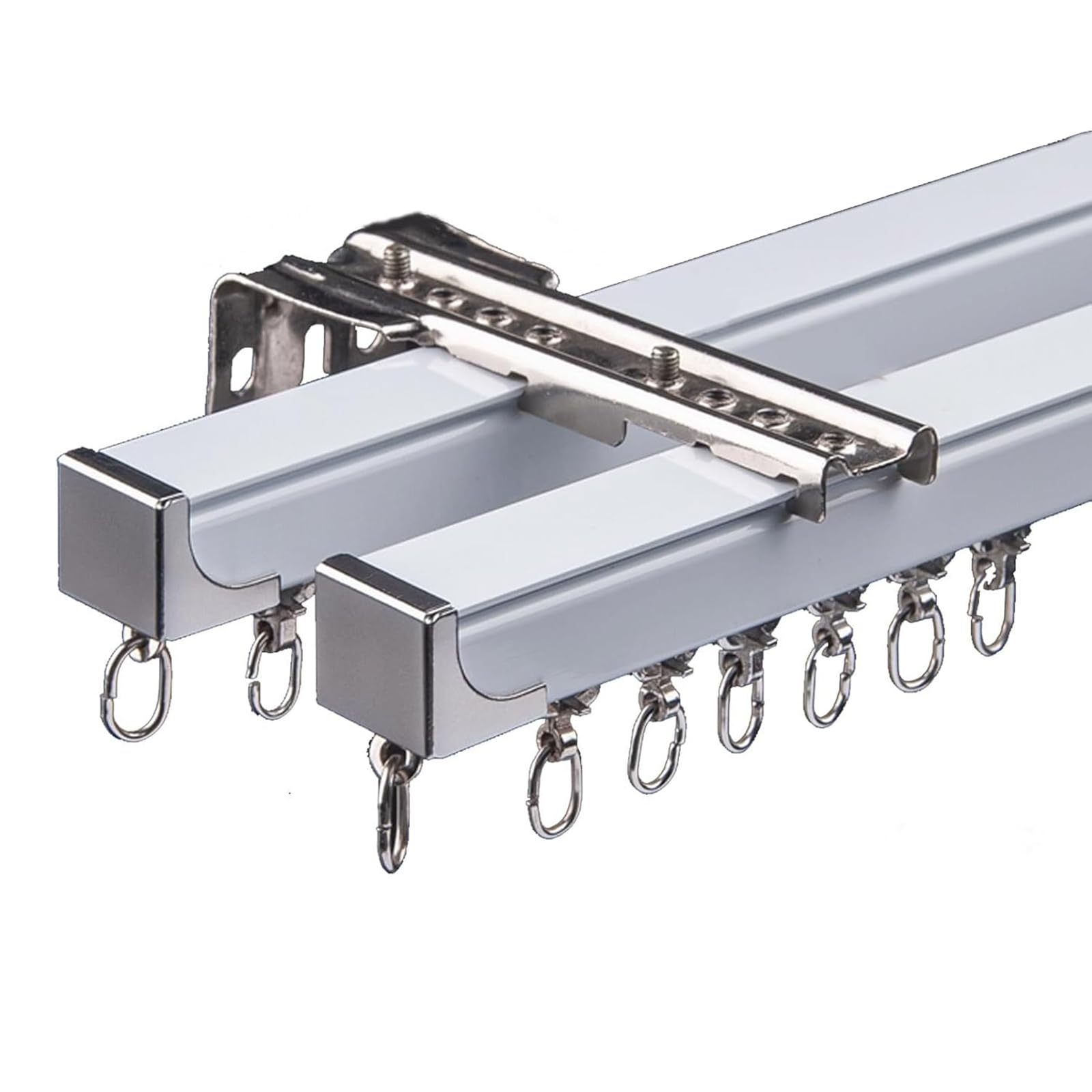 Séparateur de pièce double rail robuste pour grand salon et douche