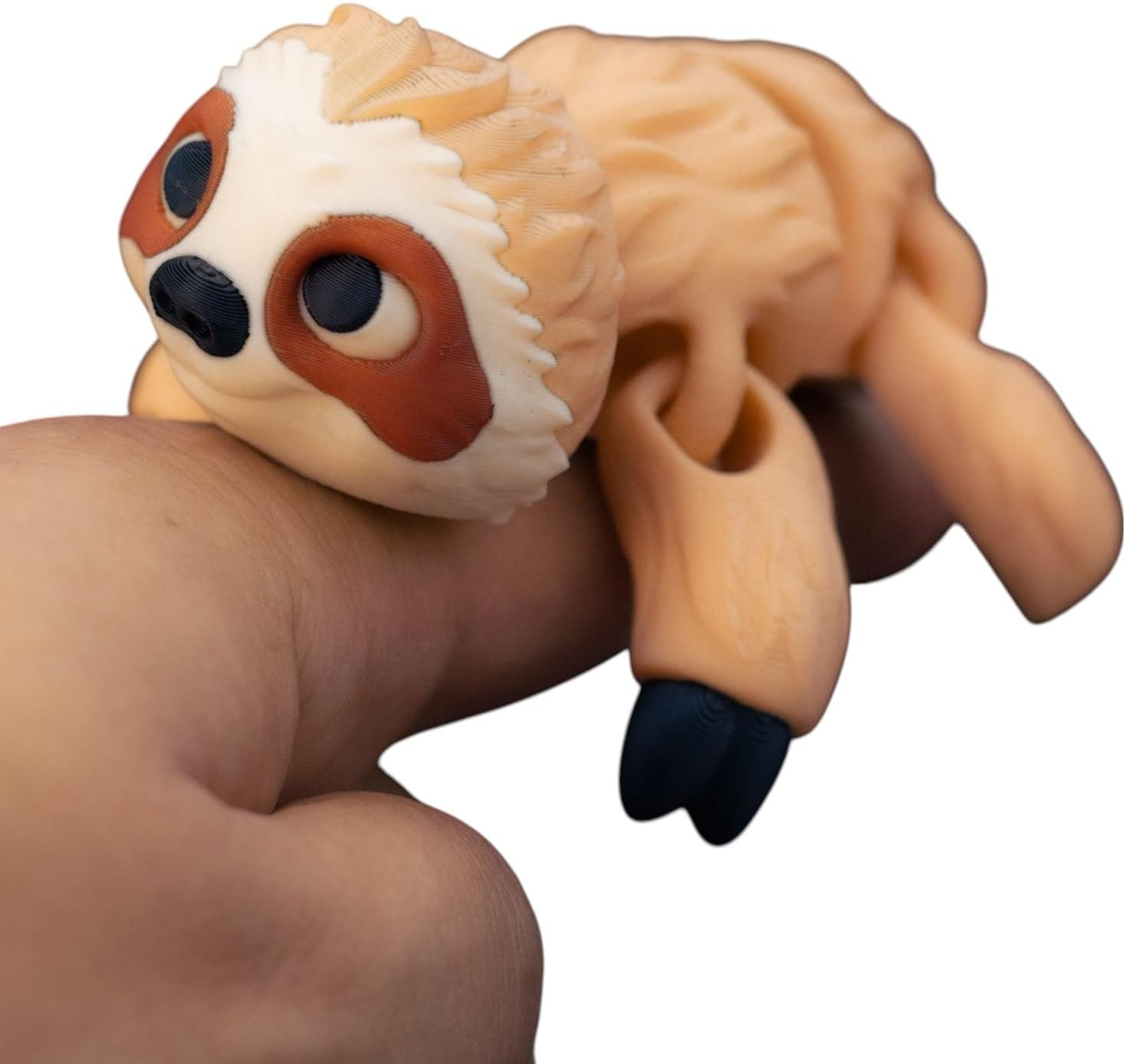 Articulated Sloth Collectible Figurine - Unique Handcrafted Desk Decor for Office or Home Display - 3D Printed in Canada image 2