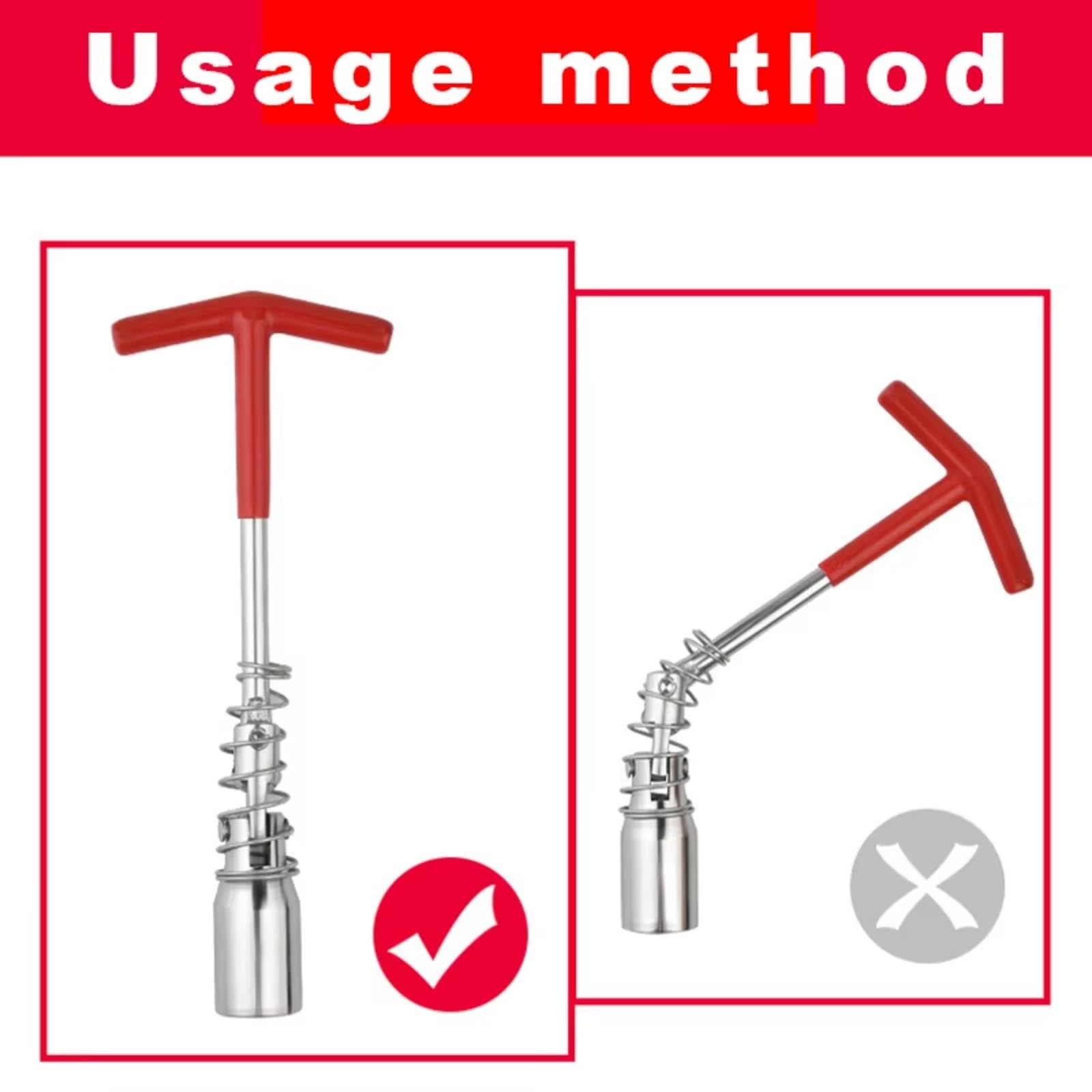 16mm Lang Für Zündkerzen Entfernung Werkzeuge Schlüssel Rotation Funken Stecker Entfernung Steckschlüssel Auto Reparatur Werkzeug T-Griff Auto Zündkerzenschlüssel