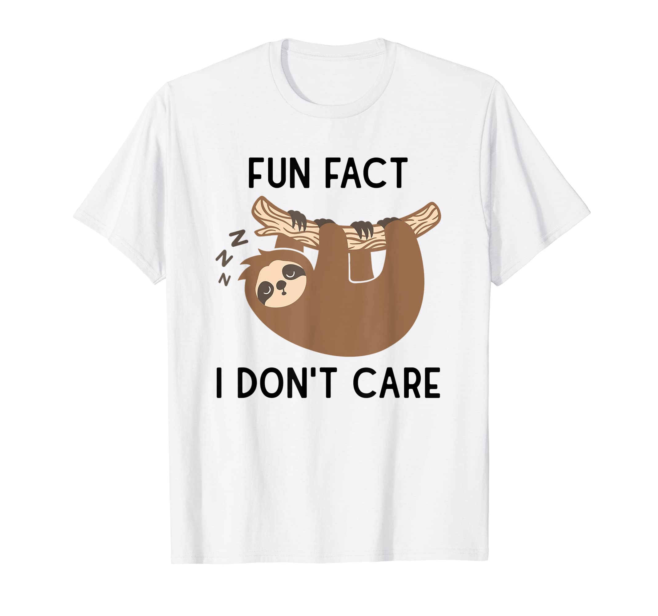 Fun Fact i Don't Care SlothFun fact i don't care Funny Sloth Saying T-ShirtOEKO-TEX STANDARD 100