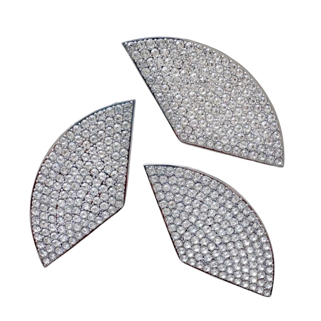 Car Bling Accessories Decals Trunk Sign Emblem Sticker Compatible with Mercedes Benz Modification Rhinestone Crystal Decals Accessory (Silver, for 2014-2019 CLA250 GLA250)
